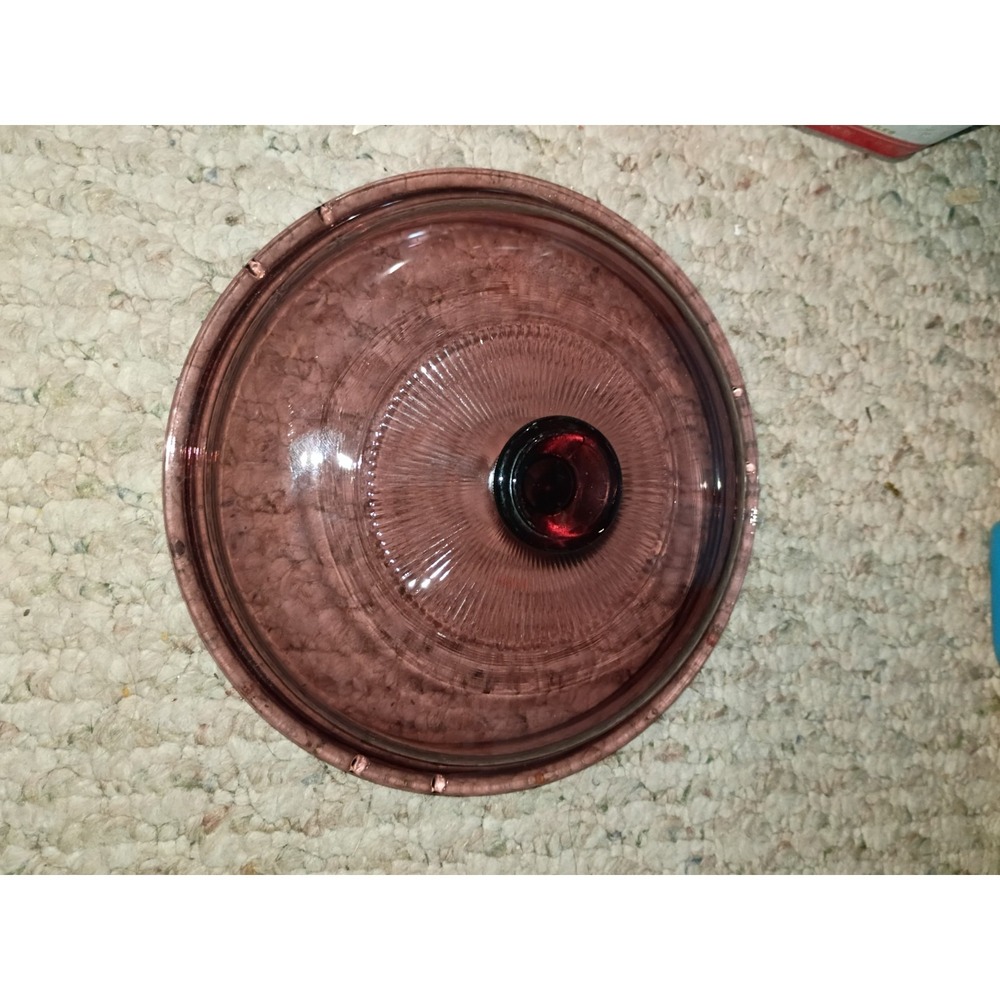 Vision Corning Ware Cranberry Pyrex Replacement Lid 7‎ 1/4 Inch V1-5C